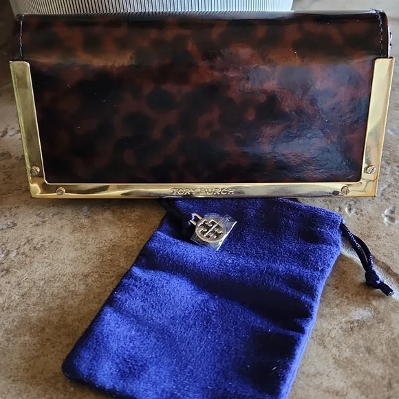 Tory Burch leopard print eye glasses casse - Picture 1 of 12